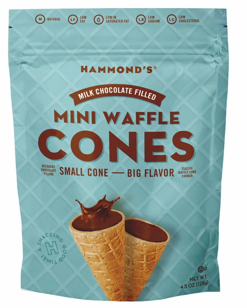 Milk Chocolate Filled Mini Waffle Cones 1 Milk Chocolate Filled Mini Waffle Cones
