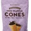 Dark Chocolate Filled Mini Waffle Cones