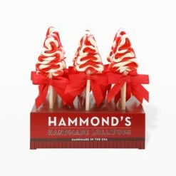 Organic Peppermint Tree Lollipops -HAMMOND'S CANDIES Shop LT02818Lollipop PeppermintTree Display edit 1