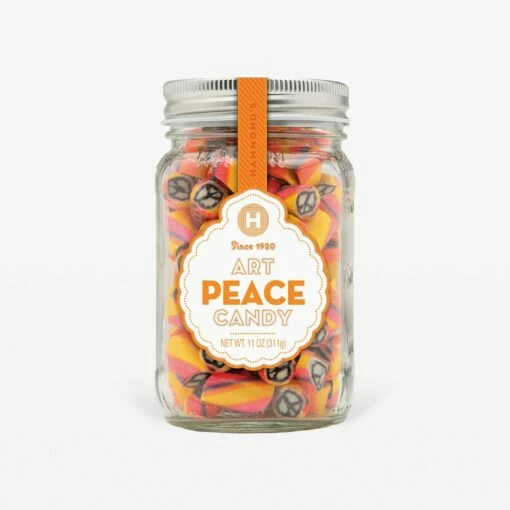 Peace Art Candy Mason Jar -HAMMOND'S CANDIES Shop OJ021106MasonJars Peace edit