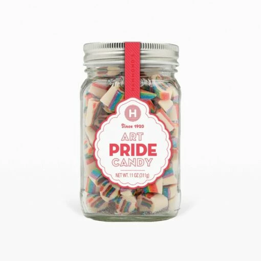 Pride Art Candy Mason Jar -HAMMOND'S CANDIES Shop OJ041106MasonJars Pride edit