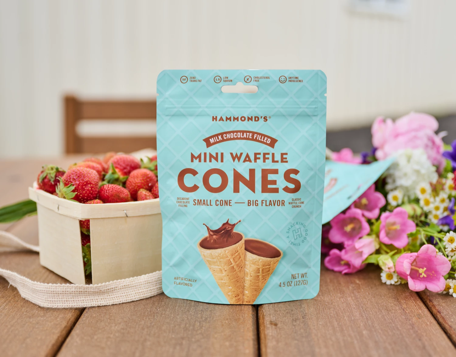 Milk Chocolate Filled Mini Waffle Cones 2 Milk Chocolate Filled Mini Waffle Cones - Image 2